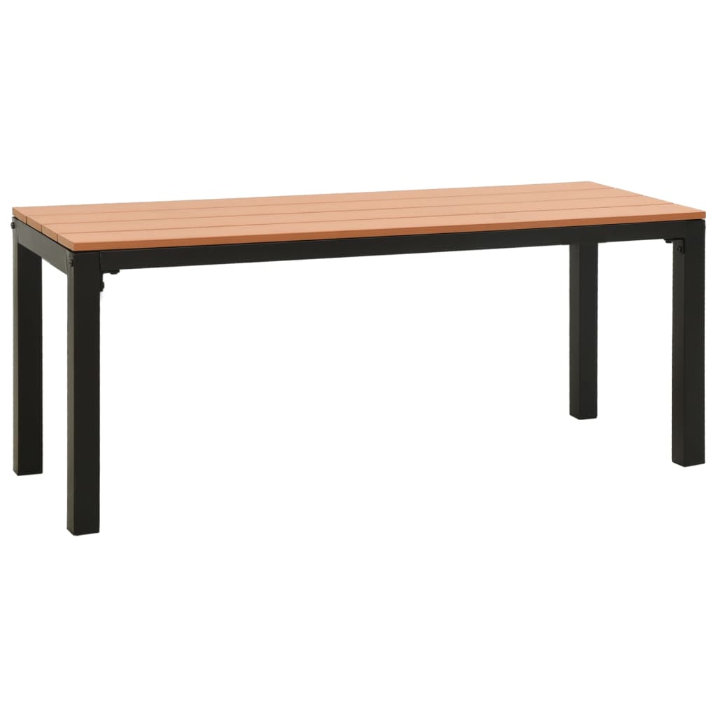 Zahradní Lavice 110 Cm Ocel A Wpc Hnědá A Černá