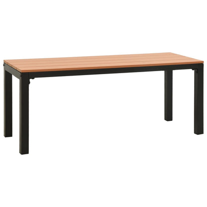 Zahradní Lavice 110 Cm Ocel A Wpc Hnědá A Černá
