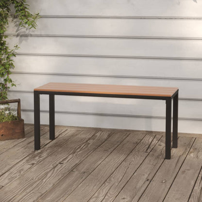 Zahradní Lavice 110 Cm Ocel A Wpc Hnědá A Černá