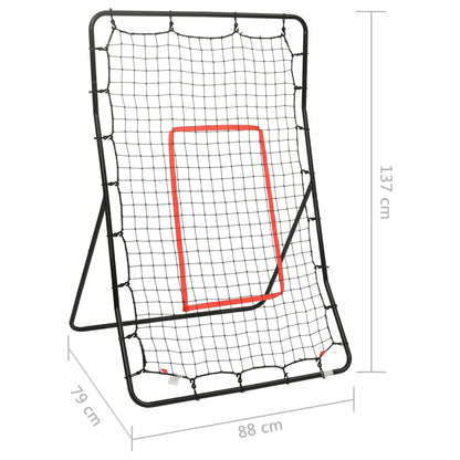 Rebounder Softballová Odrazová Stěna 88 X 79 X 137 Cm Ocel