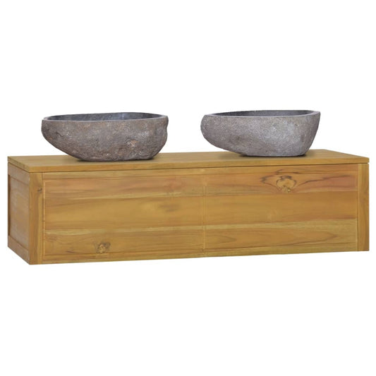 Nástěnná Koupelnová Skříňka Masivní Teak