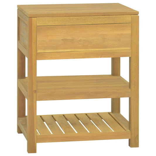 Koupelnová Skříňka 60 X 45 X 75 Cm Masivní Teakové Dřevo