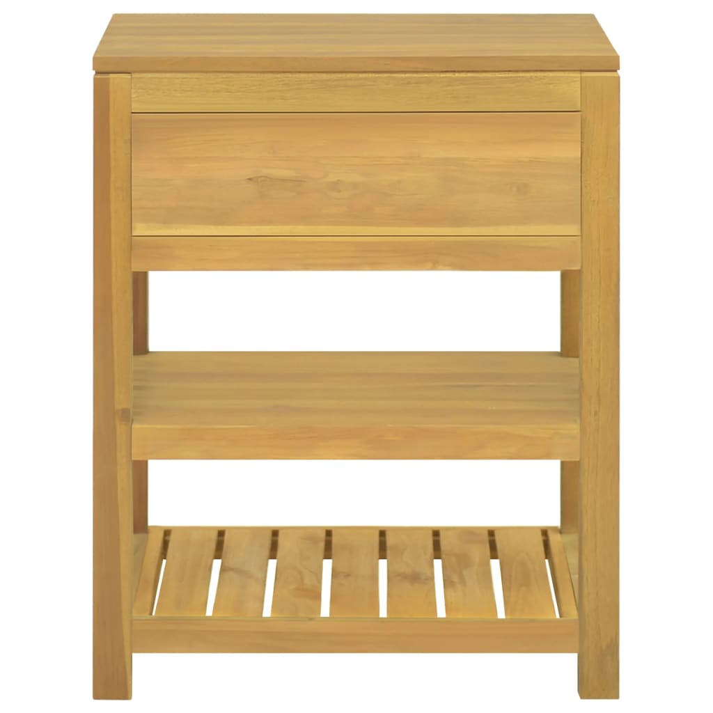 Koupelnová Skříňka 60 X 45 X 75 Cm Masivní Teakové Dřevo