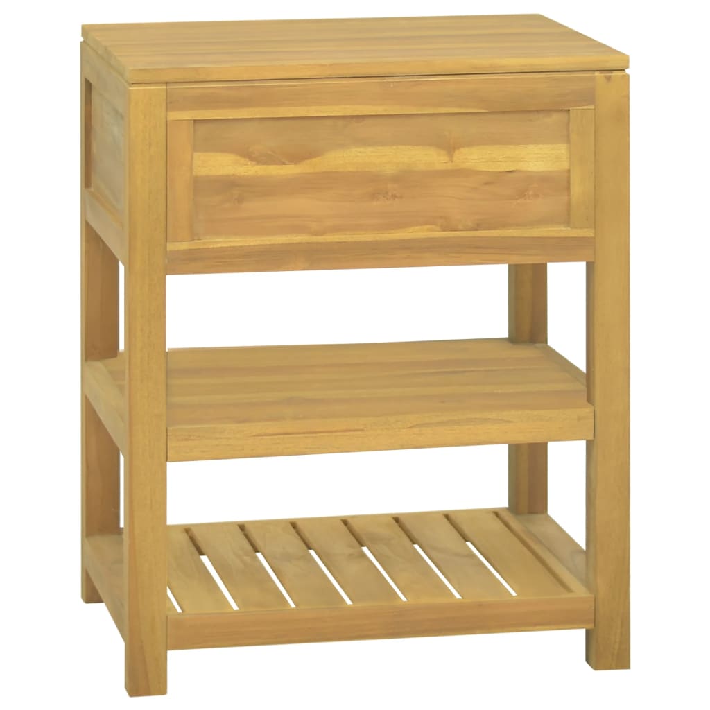 Koupelnová Skříňka 60 X 45 X 75 Cm Masivní Teakové Dřevo