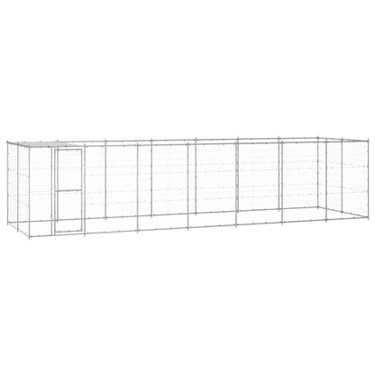 Venkovní Psí Kotec Pozinkovaná Ocel 7,26 M² Stříbrná