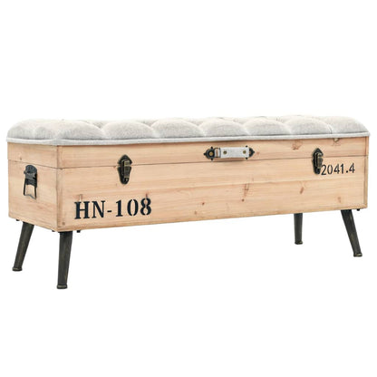 Úložná Lavice 110 Cm Masivní Jedlové Dřevo