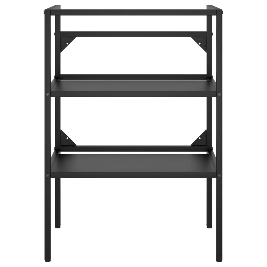 Koupelnový Regál Pod Umyvadlo Černý Železo