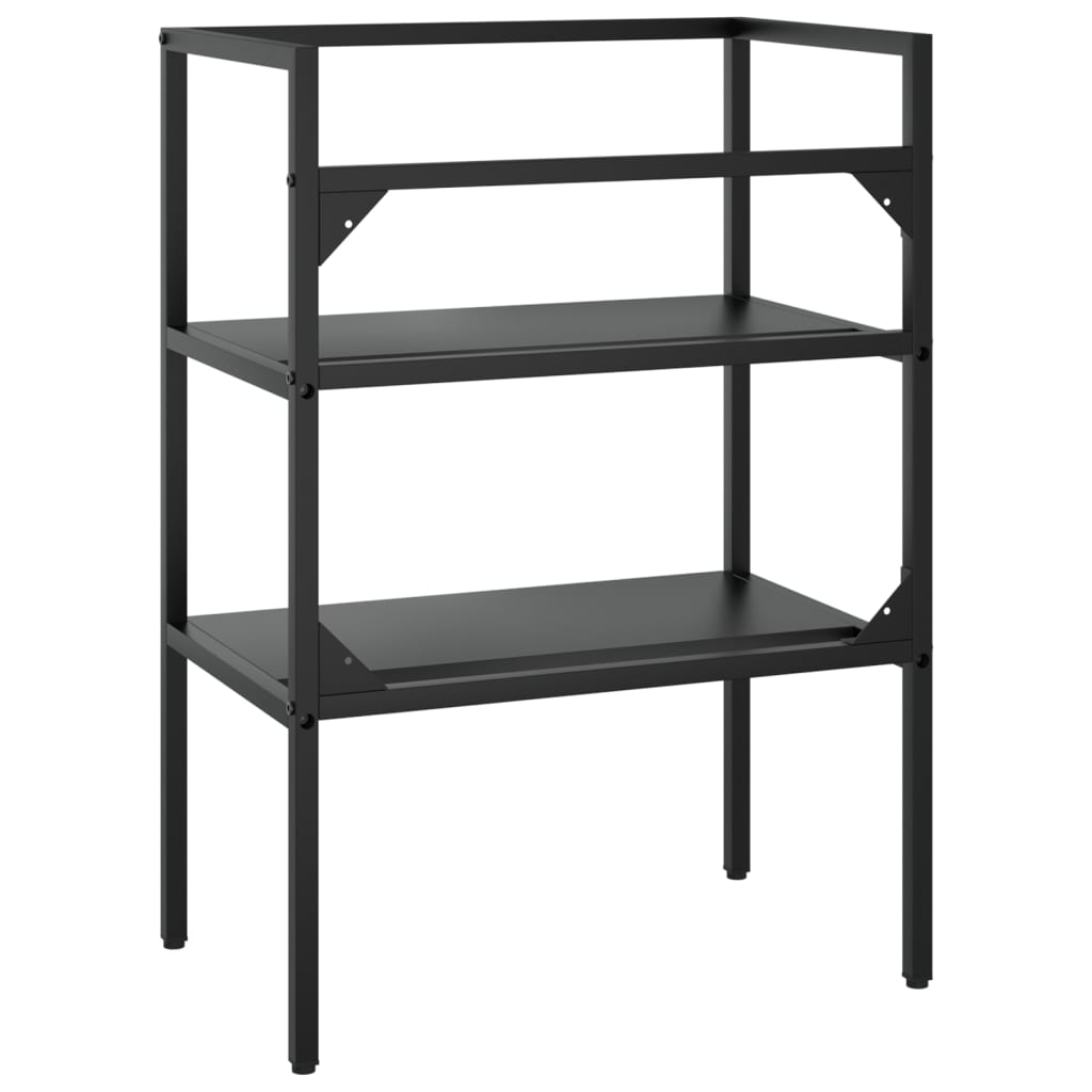 Koupelnový Regál Pod Umyvadlo Černý Železo