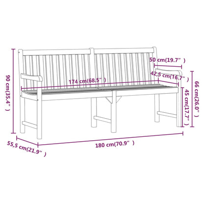 Zahradní Lavice 180 Cm Masivní Akáciové Dřevo