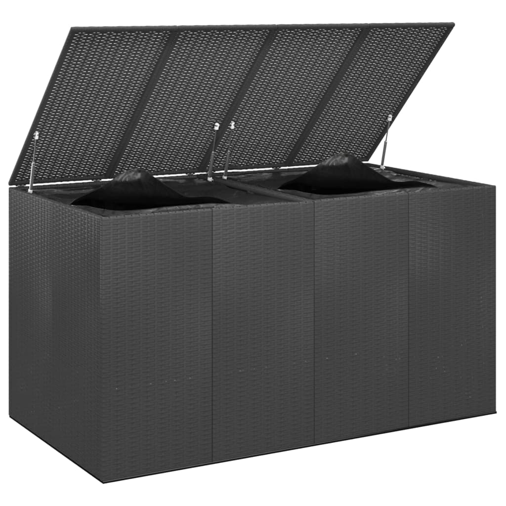 Zahradní Úložný Box Pe Ratan Černý