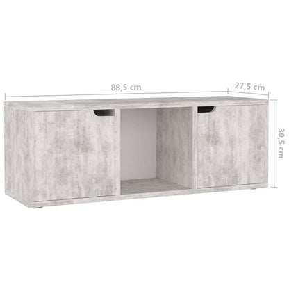 Tv Skříňka Betonově Šedá 88,5 X 27,5 X 30,5 Cm Kompozitní Dřevo