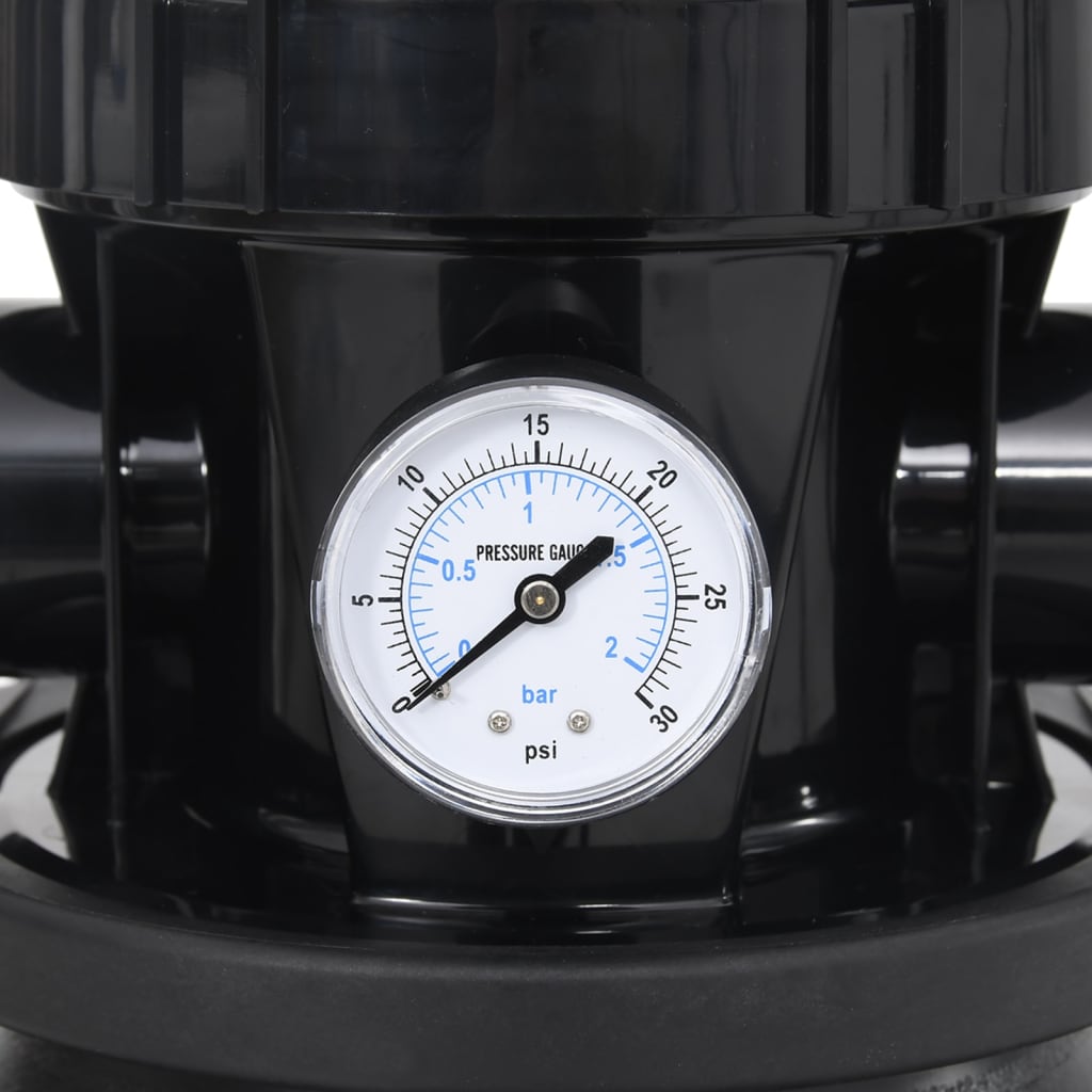 Bazénová Písková Filtrace S 6Cestným Ventilem Černá