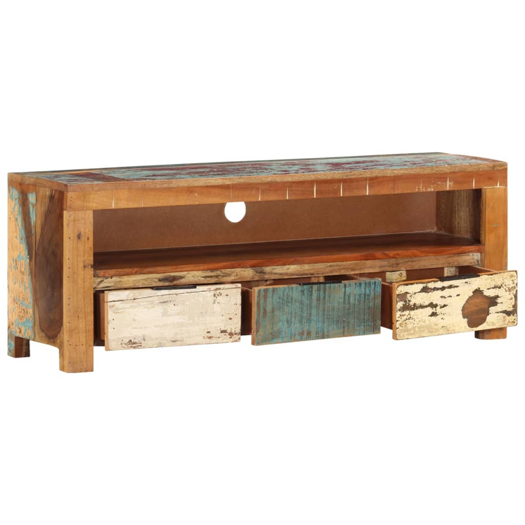 Tv Stolek 110 X 30 X 40 Cm Masivní Recyklované Dřevo