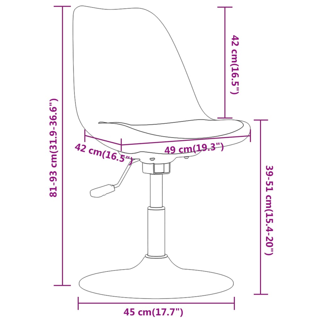 Otočné Jídelní Židle 4 Ks Krémové Textil
