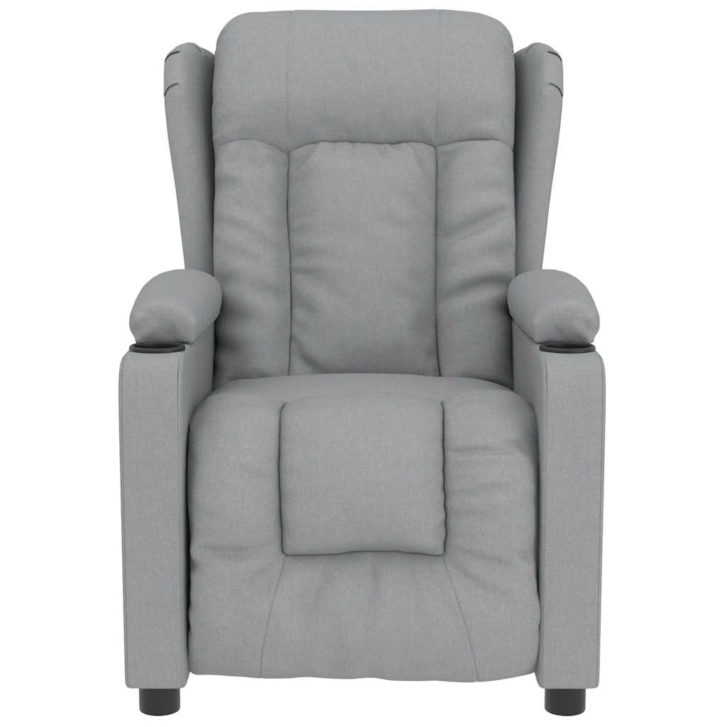 Masážní Křeslo Světle Šedé Textil