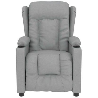 Masážní Křeslo Světle Šedé Textil