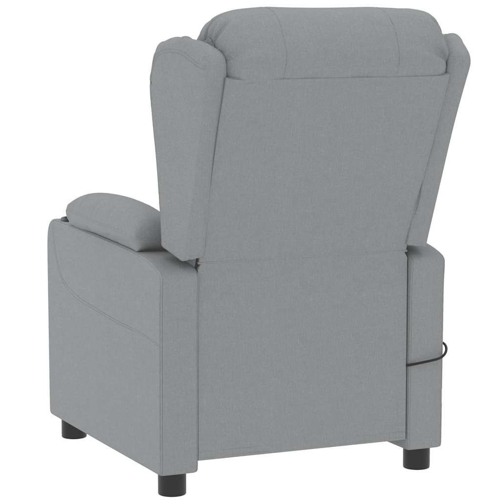 Masážní Křeslo Světle Šedé Textil