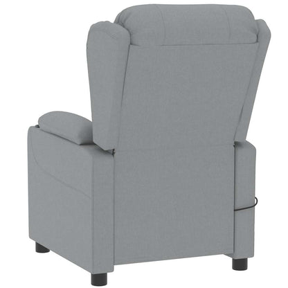 Masážní Křeslo Světle Šedé Textil