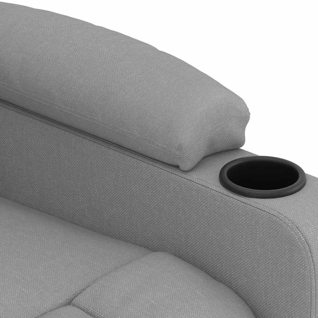 Masážní Křeslo Světle Šedé Textil