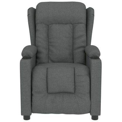 Masážní Křeslo Tmavě Šedé Textil