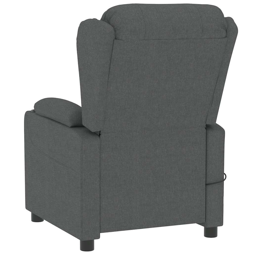 Masážní Křeslo Tmavě Šedé Textil