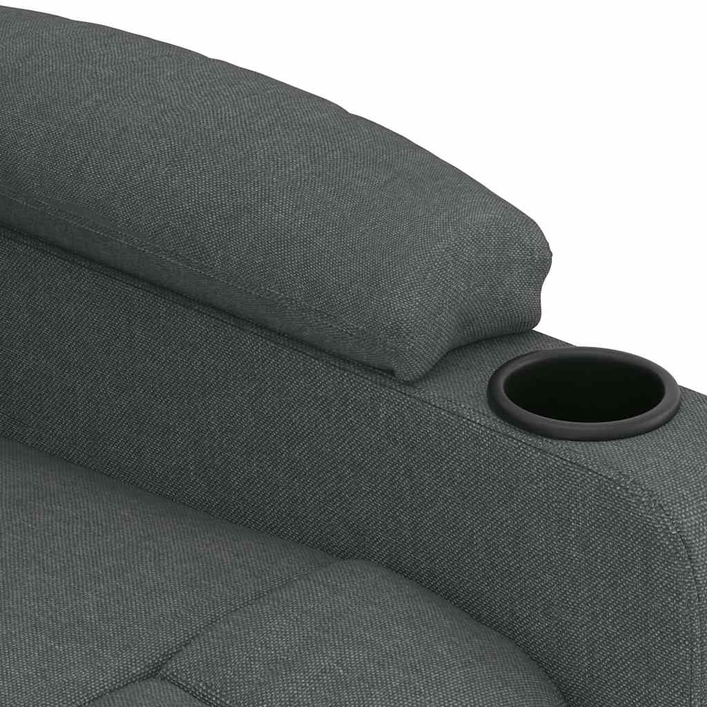 Masážní Křeslo Tmavě Šedé Textil
