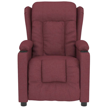 Masážní Křeslo Vínové Textil