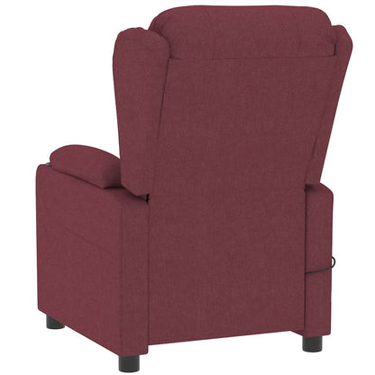Masážní Křeslo Vínové Textil