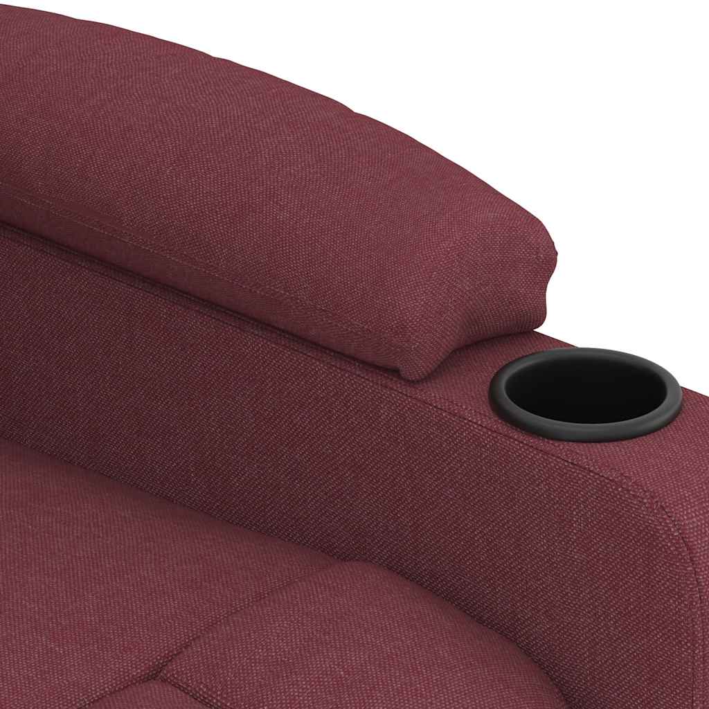 Masážní Křeslo Vínové Textil