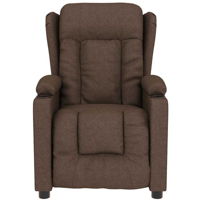 Masážní Křeslo Hnědé Textil