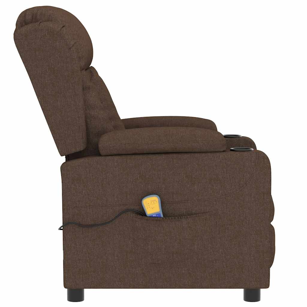 Masážní Křeslo Hnědé Textil