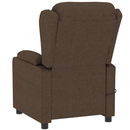 Masážní Křeslo Hnědé Textil