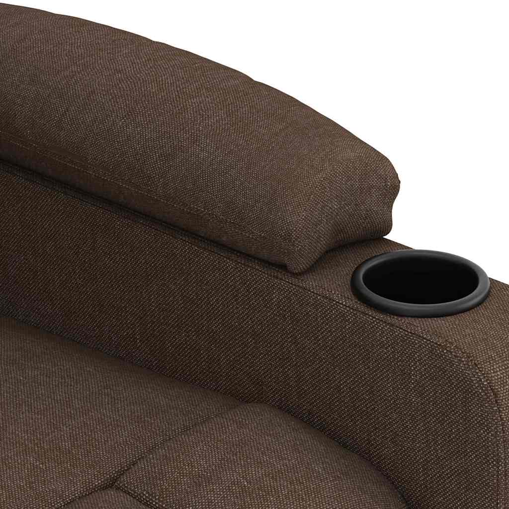 Masážní Křeslo Hnědé Textil