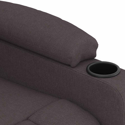 Masážní Křeslo Tmavě Hnědé Textil