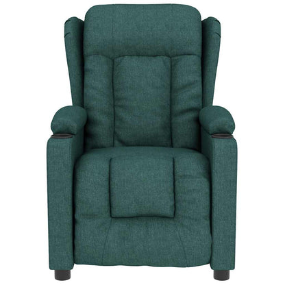Masážní Křeslo Tmavě Zelené Textil