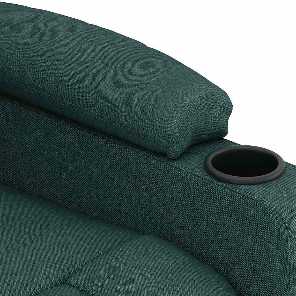 Masážní Křeslo Tmavě Zelené Textil