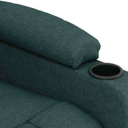 Masážní Křeslo Tmavě Zelené Textil