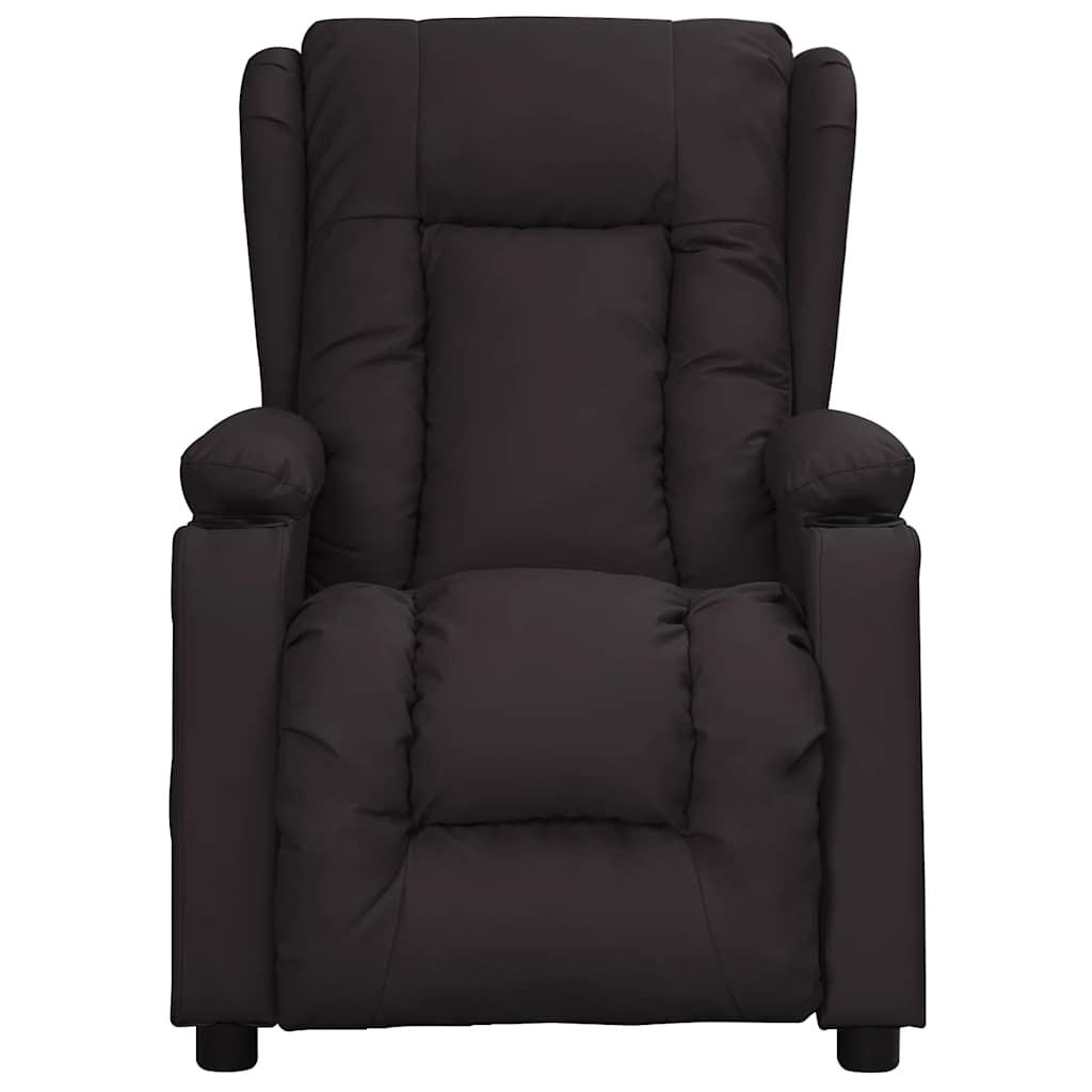 Masážní Křeslo Černé Umělá Kůže