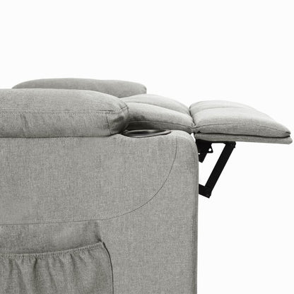 Polohovací Křeslo Světle Šedé Textil
