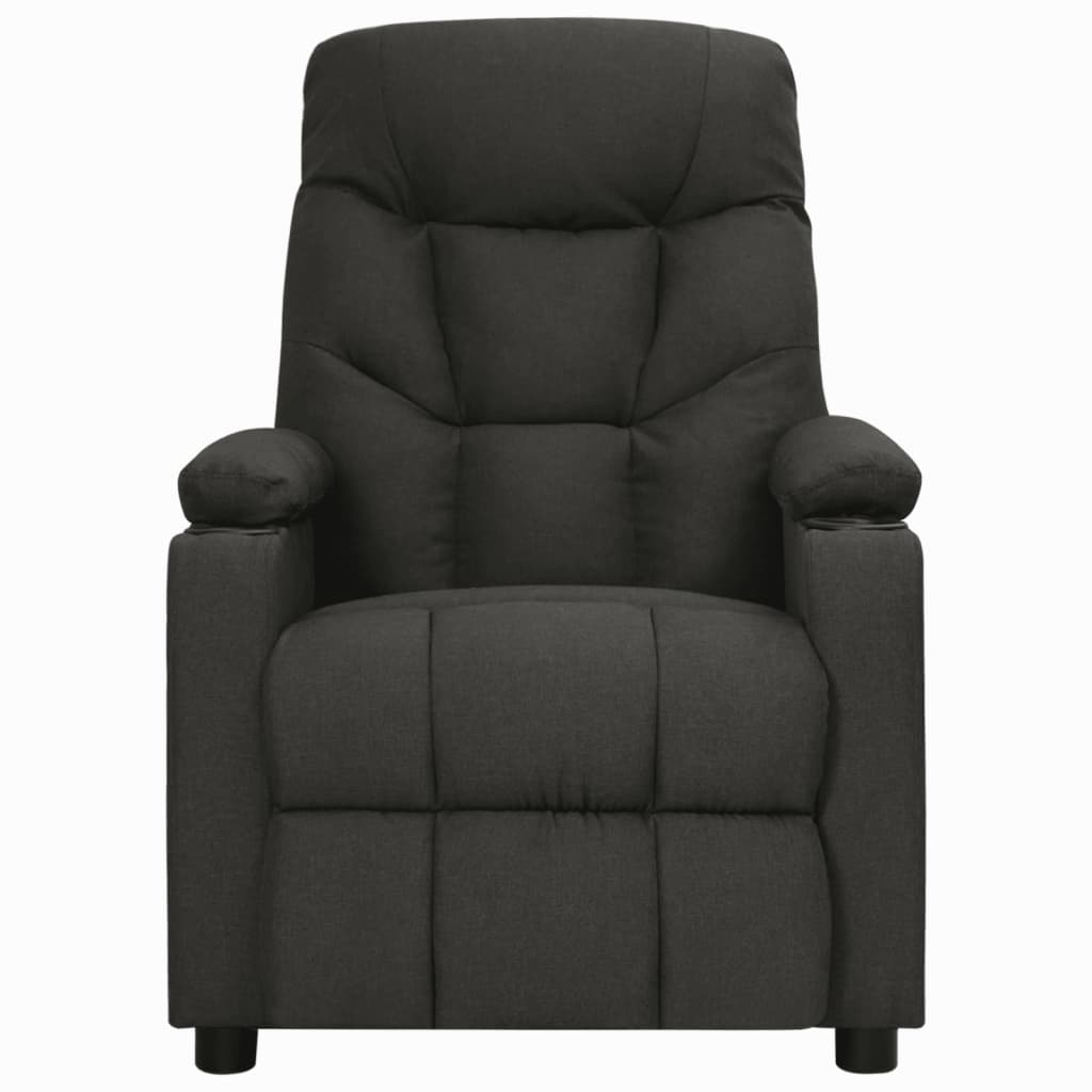 Polohovací Křeslo Černé Textil
