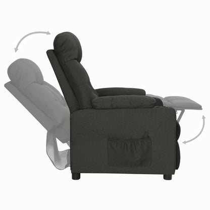 Polohovací Křeslo Černé Textil