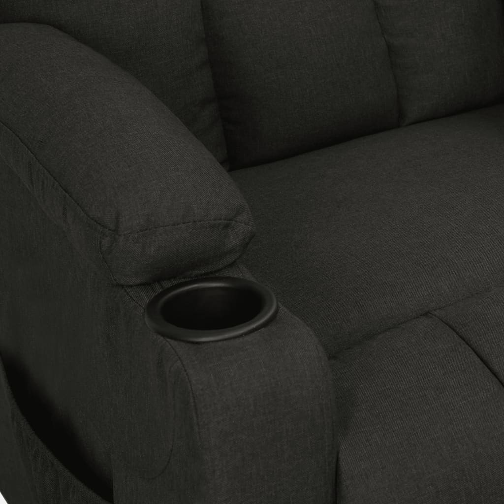 Polohovací Křeslo Černé Textil