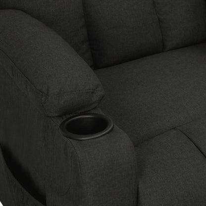 Polohovací Křeslo Černé Textil