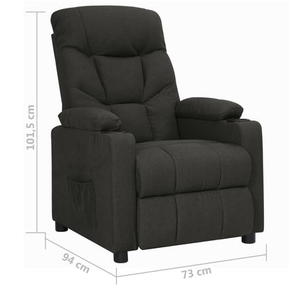 Polohovací Křeslo Černé Textil