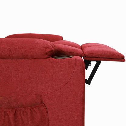 Polohovací Křeslo Vínové Textil