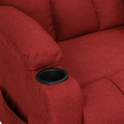 Polohovací Křeslo Vínové Textil