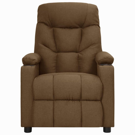 Polohovací Křeslo Hnědé Textil