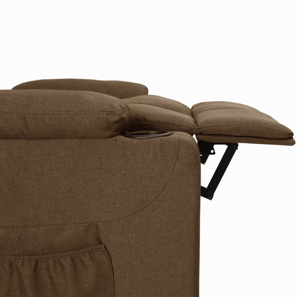 Polohovací Křeslo Hnědé Textil