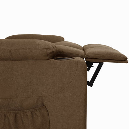 Polohovací Křeslo Hnědé Textil