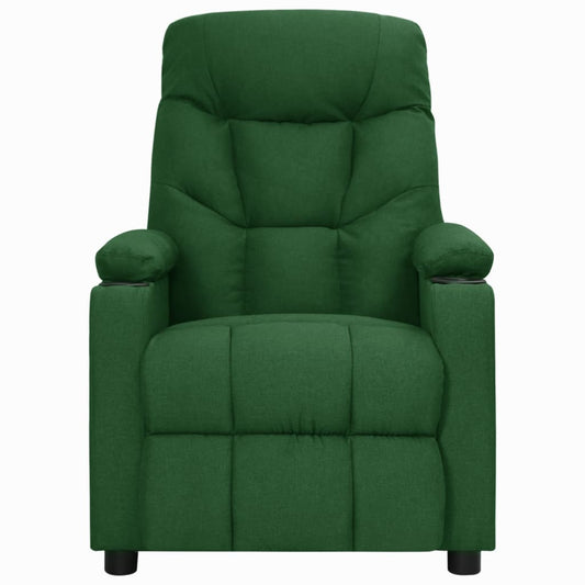 Polohovací Křeslo Tmavě Zelené Textil